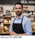 Profession: Grocery Store Clerk. AI Generated. Стоковое AI-изображение, AI-художник Андрей Аркуша / Фотобанк Лори