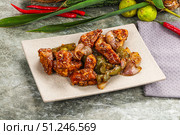 Indian cuisine - paneer with chilli. Стоковое фото, фотограф Андрей Старостин / Фотобанк Лори