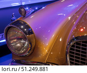 Classic Vintage Car Close-Up with Polished Finish. Редакционное фото, фотограф Sergakoff / Фотобанк Лори