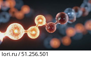 Glowing yellow orbs inside glass-like spheres linked by thin connectors, lighting up slowly one by one. Стоковое AI-видео, аниматор Strunov David / Фотобанк Лори