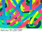 Neon Graffiti Art with Bold Colors in 80s Funky Style. Стоковое фото, фотограф Александра Конопля / Фотобанк Лори