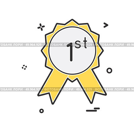 1st badge icon design vector. Стоковая иллюстрация, агентство Ingram Publishing / Фотобанк Лори