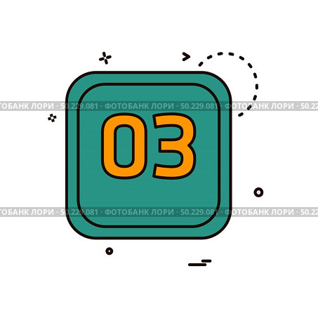 3 Date Calender icon design vector. Стоковая иллюстрация, агентство Ingram Publishing / Фотобанк Лори