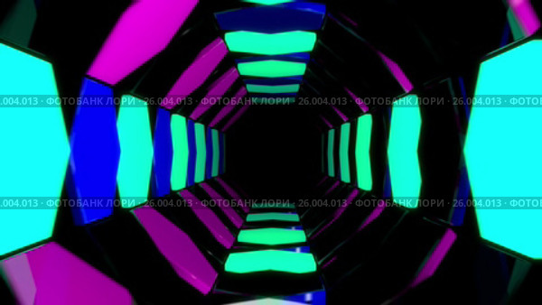 3d abstract tunnel animation. Стоковая анимация, аниматор Стойко Елена / Фотобанк Лори