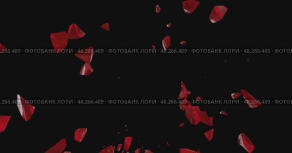 3d рендеринг разбитого сердца на мелкие фрагменты. красочный анимационный спецэффект. Стоковая анимация, аниматор Сергей Чубаров / Фотобанк Лори