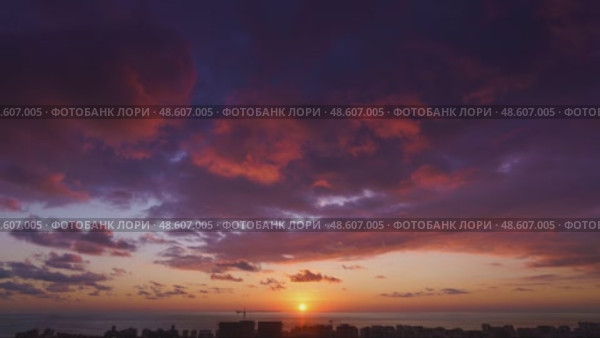 4k, Timelapse, magnificent sea sunset. Стоковое видео, видеограф Сергей Богомяко / Фотобанк Лори