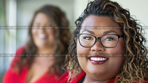 A detailed view of a person wearing glasses, showcasing the frames and lenses up close. Стоковое AI-изображение, AI-художник Данила Большаков / Фотобанк Лори