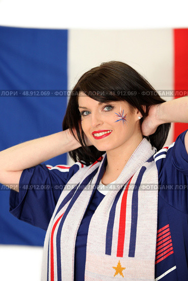 A French football supporter. Стоковое фото, агентство Ingram Publishing / Фотобанк Лори
