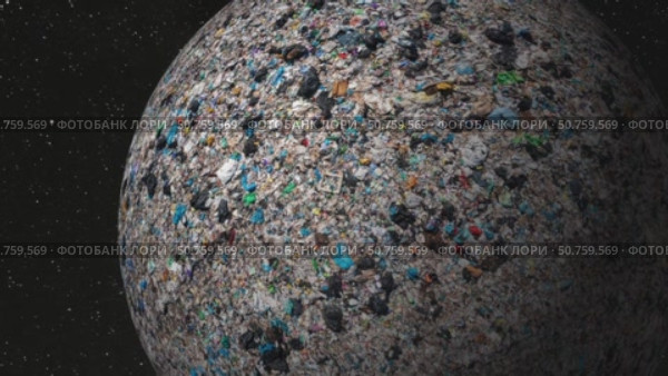 A globe of the earth full of trash. Стоковая анимация, аниматор Михаил Коханчиков / Фотобанк Лори