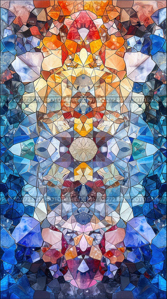 A multifaceted kaleidoscope of shimmers and reflections. Стоковое AI-изображение, AI-художник Юрий Поздников / Фотобанк Лори