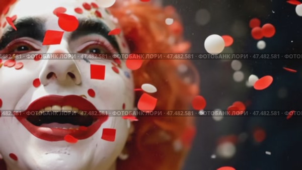 A silly clown bursting party poppers with a big grin — perfect for an April Fool’s Day celebration. Стоковое AI-видео, аниматор Ирина Старикова / Фотобанк Лори