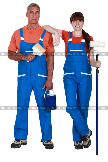 A team of painters. Стоковое фото, агентство Ingram Publishing / Фотобанк Лори