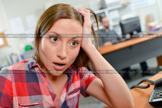a woman with a shocking expression. Стоковое фото, агентство Ingram Publishing / Фотобанк Лори