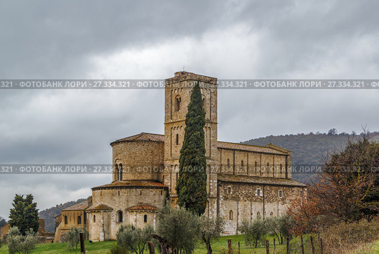 Abbey of Sant Antimo, Italy (2015 год). Стоковое фото, фотограф Boris Breytman / Фотобанк Лори