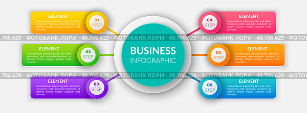 Abstract background with steps, parts, options, processes template. Graphical way of presenting information, data and knowledge. Banner with infographic editions. Business graphic, chart with icons. Abstract background with steps, parts, options, infographic template, way of presenting information. Стоковая иллюстрация, агентство Ingram Publishing / Фотобанк Лори