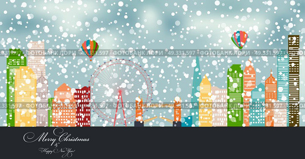 Abstract Christmas and New Year with Fabulous Houses Background. Vector Illustration. EPS10. Abstract Christmas and New Year with Fabulous Houses Background. Стоковая иллюстрация, агентство Ingram Publishing / Фотобанк Лори