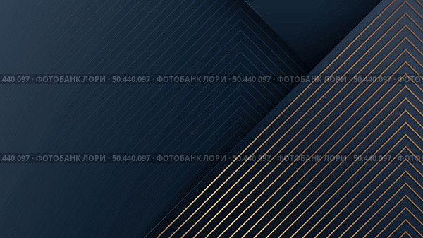 Abstract modern luxury background blue stripes with golden diagonal lines pattern. Vector illustration. Стоковая иллюстрация, агентство Ingram Publishing / Фотобанк Лори