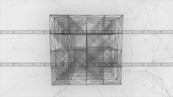 Abstract polygonal surface transforming on white background. Стоковое видео, видеограф Данил Руденко / Фотобанк Лори