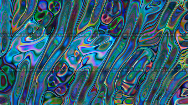 Abstract textural iridescent liquid background. Стоковая иллюстрация, иллюстратор Виктория Кольцова / Фотобанк Лори