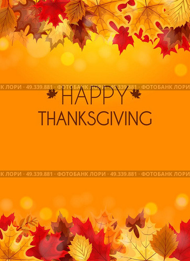 Abstract Vector Illustration Autumn Happy Thanksgiving Background with Falling Autumn Leaves. EPS10. Abstract Vector Illustration Autumn Happy Thanksgiving Backgroun. Стоковая иллюстрация, агентство Ingram Publishing / Фотобанк Лори