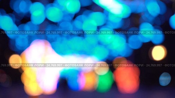 Abstract xmass tree lights of focus. Стоковое видео, видеограф Серёга / Фотобанк Лори