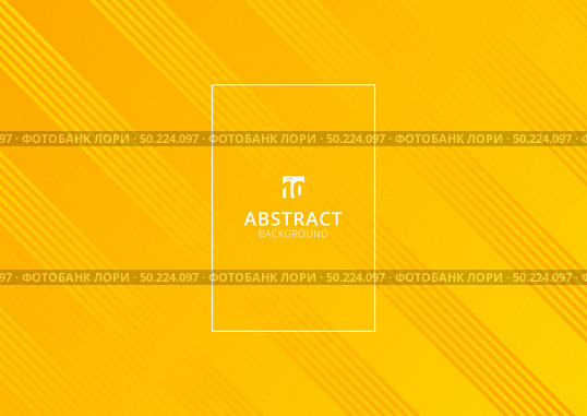 Abstract yellow striped diagonal lines gradient background and texture with white rectangle frame. Vector illustration. Стоковая иллюстрация, агентство Ingram Publishing / Фотобанк Лори