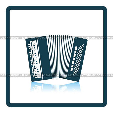 Accordion icon. Shadow reflection design. Vector illustration. Стоковая иллюстрация, агентство Ingram Publishing / Фотобанк Лори