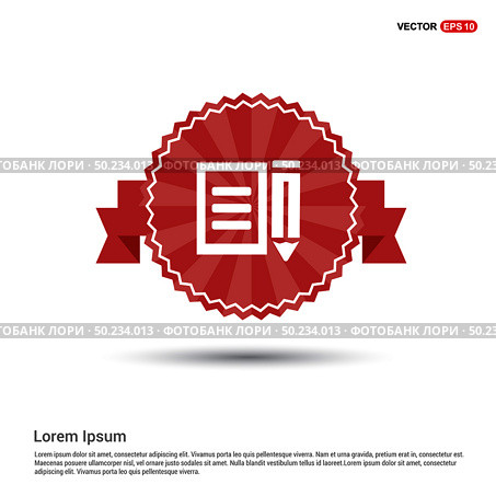 Agreement Icon - Red Ribbon banner. Стоковая иллюстрация, агентство Ingram Publishing / Фотобанк Лори
