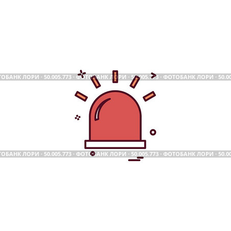 alarm flasher light red warning icon vector desige. Стоковая иллюстрация, агентство Ingram Publishing / Фотобанк Лори