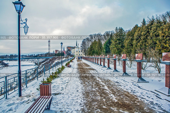 Аллея героев. Ржев, Тверская область (2021 год). Редакционное фото, фотограф Сергей Афанасьев / Фотобанк Лори