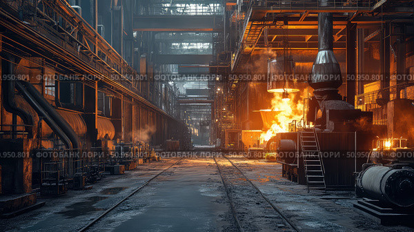 alloying metallurgical plant ai generated. Стоковое AI-изображение, AI-художник Vectorwin / Фотобанк Лори