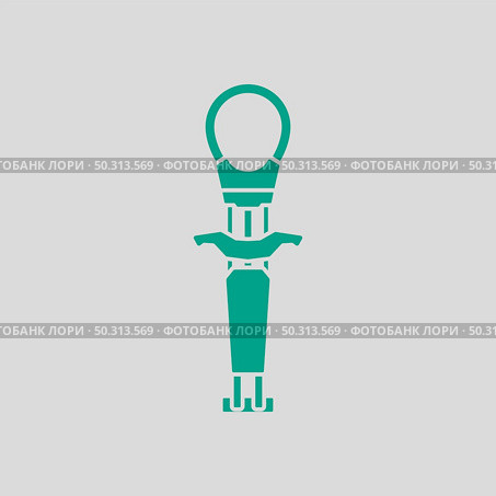 Alpinist Camalot Icon. Green on Gray Background. Vector Illustration. Стоковая иллюстрация, агентство Ingram Publishing / Фотобанк Лори