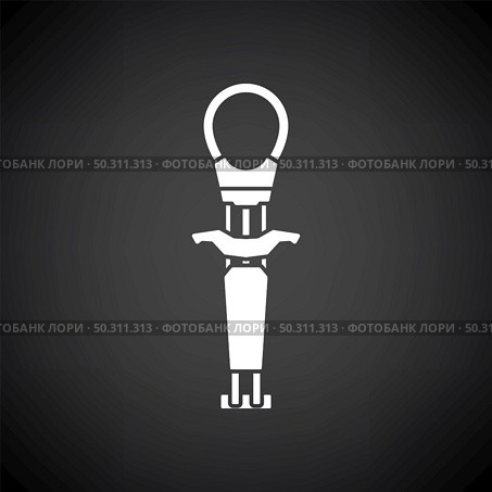 Alpinist Camalot Icon. White on Black Background. Vector Illustration. Стоковая иллюстрация, агентство Ingram Publishing / Фотобанк Лори