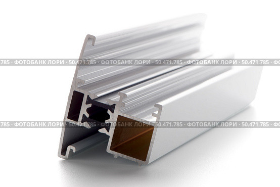 Aluminum profile accessory isolated on white background. Стоковое фото, агентство Ingram Publishing / Фотобанк Лори