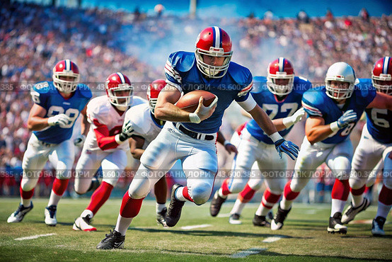 American football. Rugby. The concept of sports games and competitions. The Summer Olympic Games. Стоковое AI-изображение, AI-художник Photojuli / Фотобанк Лори