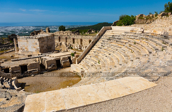 Amphitheater in the ancient Lycian city of Rhodiapolis. Стоковое фото, фотограф Яков Филимонов / Фотобанк Лори