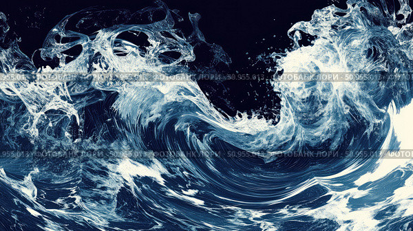 amplitude merging wave ai generated. Стоковое AI-изображение, AI-художник Vectorwin / Фотобанк Лори