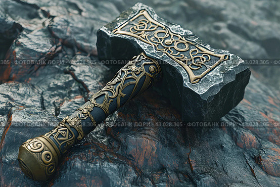 Ancient fantasy hammer. Generate Ai. Стоковое AI-изображение, AI-художник Иван Рябоконь / Фотобанк Лори