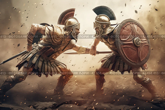 Ancient rome army. Generate Ai. Стоковое AI-изображение, AI-художник Иван Рябоконь / Фотобанк Лори