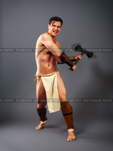 Ancient warrior. Kick axe. Стоковое фото, фотограф Сергей Великанов / Фотобанк Лори