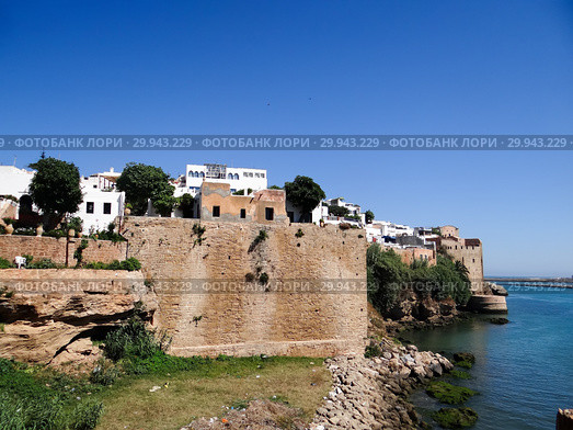 Андалузская стена (Andalusier Mauer) отделяет город от океана. Рабат. Марокко (2013 год). Стоковое фото, фотограф Сергей Афанасьев / Фотобанк Лори