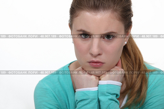 Angst ridden teenage girl. Стоковое фото, агентство Ingram Publishing / Фотобанк Лори