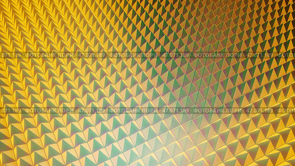 Animated background rotating with triangles on surface. Стоковая иллюстрация, иллюстратор David Kashakhi / Фотобанк Лори