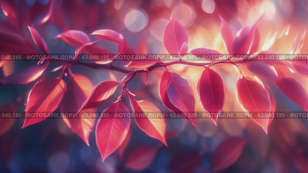Animated splash screen with pink and purple leaves. Стоковое AI-видео, аниматор Юрий Поздников / Фотобанк Лори