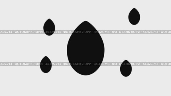Анимация увеличения и уменьшения овального символа. Большой черный символ в центре и четыре маленьких символа вокруг. Плавная закольцованная анимация в формате 4k на белом фоне. Стоковое видео, видеограф Карпенко Алексей / Фотобанк Лори