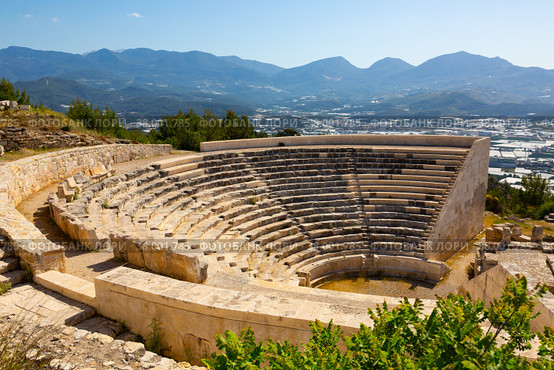Antique amphitheater in Rhodiapolis. Стоковое фото, фотограф Яков Филимонов / Фотобанк Лори