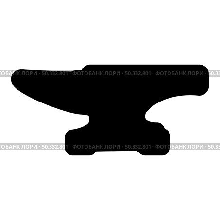 Anvil icon black color vector illustration flat style simple image. Anvil icon black color vector illustration flat style image. Стоковая иллюстрация, агентство Ingram Publishing / Фотобанк Лори