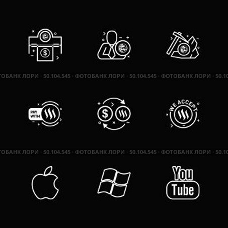 apple , windows , youtube , Nexus , nxs , crypto , currency , crypto cuurency , money , exchange , coin , dollar , graph , icon, vector, design,  flat,  collection, style, creative,  icons. Стоковая иллюстрация, агентство Ingram Publishing / Фотобанк Лори