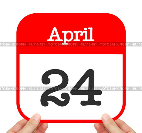 April 24 written on a calendar. Стоковое фото, агентство Ingram Publishing / Фотобанк Лори