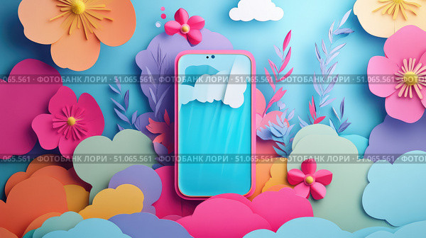 ar emerging mobile phone ai generated. Стоковое AI-изображение, AI-художник Vectorwin / Фотобанк Лори